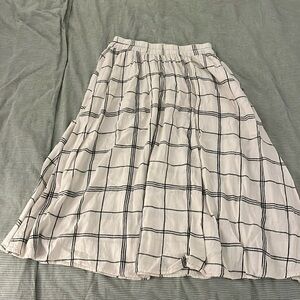 a new day linen blend midi skirt